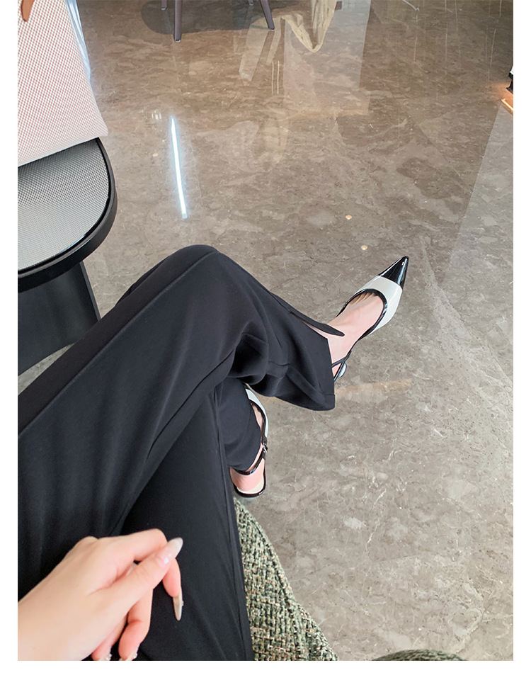 ツートンポインテッドパンプス