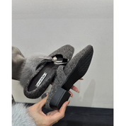 ベルベットリボンフラットシューズ