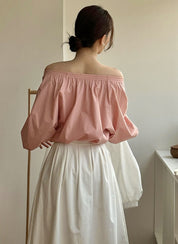 【大人気】２WAYオフショルダーランタンスリーブトップス　４色展開 - select store mirror me【大人気】２WAYオフショルダーランタンスリーブトップス　４色展開208511607mirror meselect store mirror me208511607ホワイト