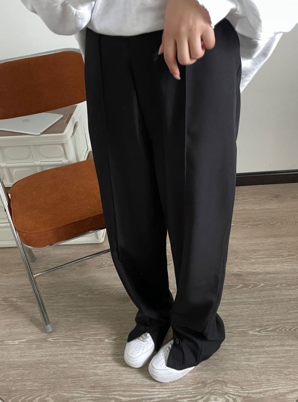 【動画あり】２WAY裾ボタンスリットストレートパンツ - select store mirror me【動画あり】２WAY裾ボタンスリットストレートパンツ185493540mirror meselect store mirror me185493540S