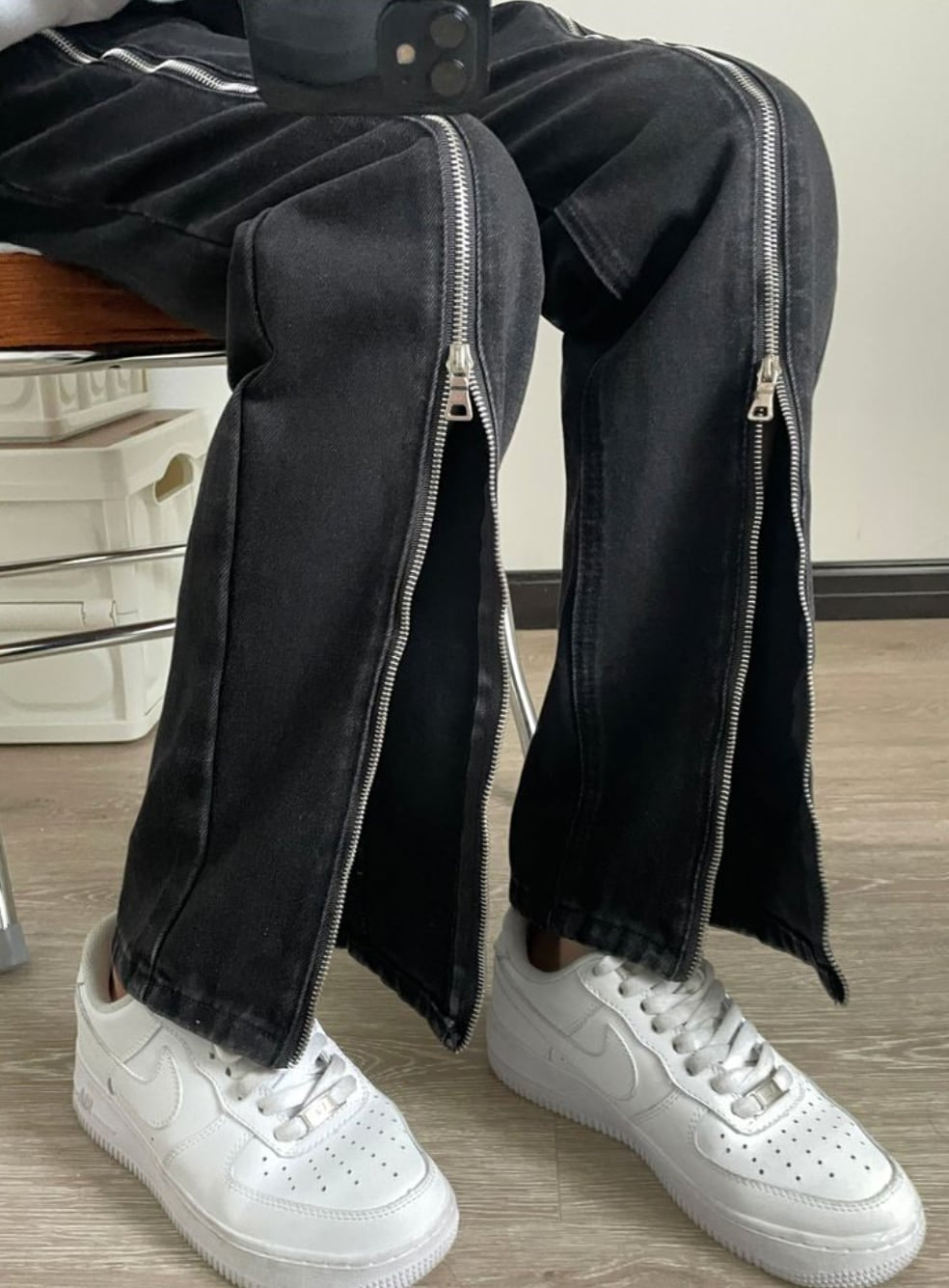 【動画あり】２WAYジップビッグスリットデニムパンツ - select store mirror me【動画あり】２WAYジップビッグスリットデニムパンツ185560678mirror meselect store mirror me185560678S