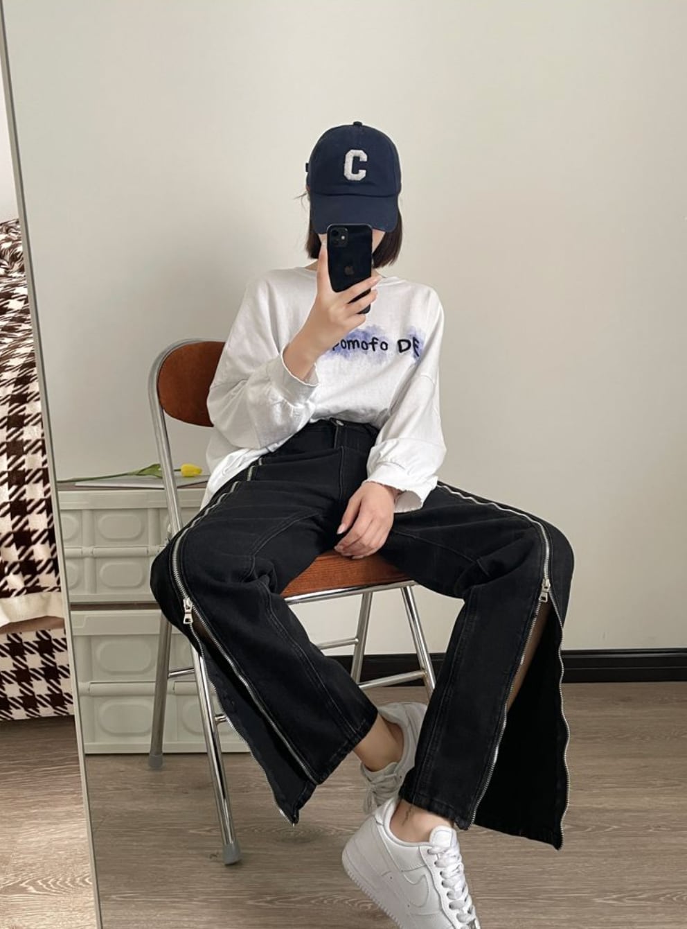 【動画あり】２WAYジップビッグスリットデニムパンツ - select store mirror me【動画あり】２WAYジップビッグスリットデニムパンツ185560678mirror meselect store mirror me185560678S