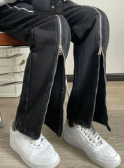 【動画あり】２WAYジップビッグスリットデニムパンツ - select store mirror me【動画あり】２WAYジップビッグスリットデニムパンツ185560678mirror meselect store mirror me185560678S