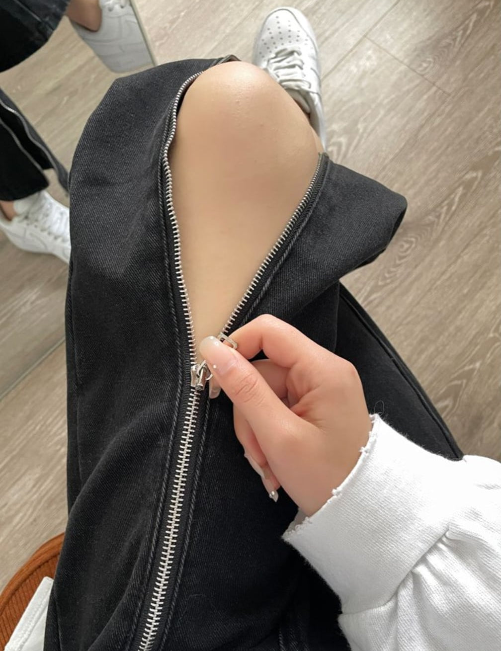【動画あり】２WAYジップビッグスリットデニムパンツ - select store mirror me【動画あり】２WAYジップビッグスリットデニムパンツ185560678mirror meselect store mirror me185560678S