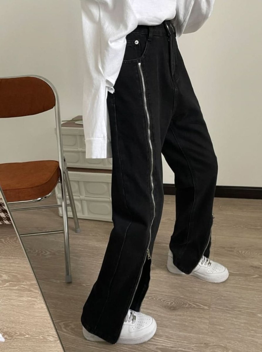 【動画あり】２WAYジップビッグスリットデニムパンツ - select store mirror me【動画あり】２WAYジップビッグスリットデニムパンツ185560678mirror meselect store mirror me185560678S