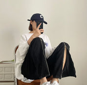 【動画あり】２WAYジップビッグスリットデニムパンツ - select store mirror me【動画あり】２WAYジップビッグスリットデニムパンツ185560678mirror meselect store mirror me185560678S