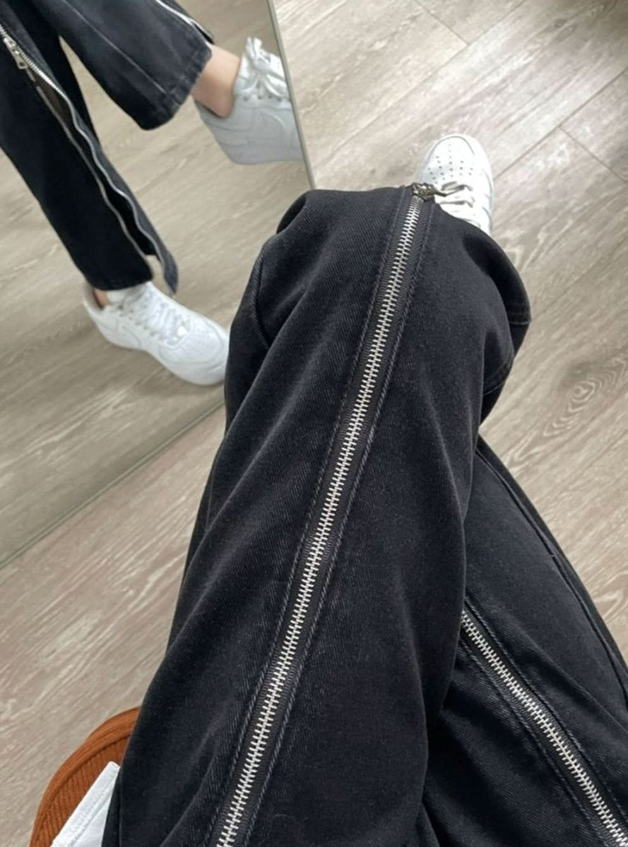 【動画あり】２WAYジップビッグスリットデニムパンツ - select store mirror me【動画あり】２WAYジップビッグスリットデニムパンツ185560678mirror meselect store mirror me185560678S