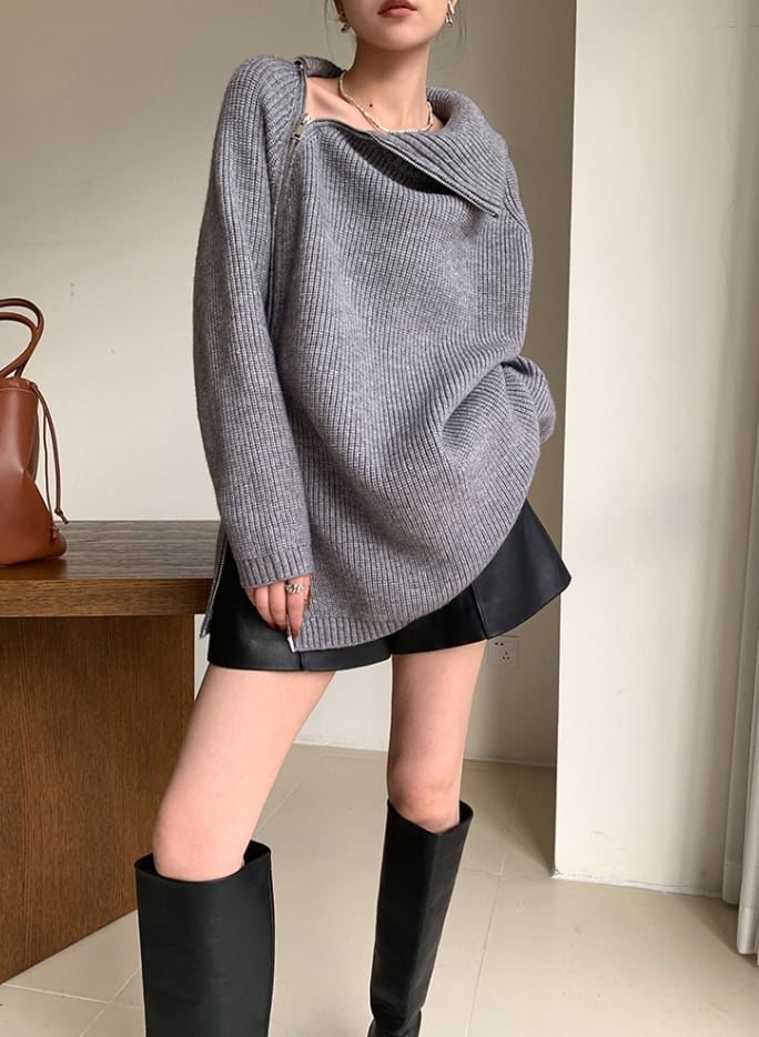 ２WAYジップタートルオフネックニットセーター - select store mirror me２WAYジップタートルオフネックニットセーター195233156mirror meselect store mirror me195233156S