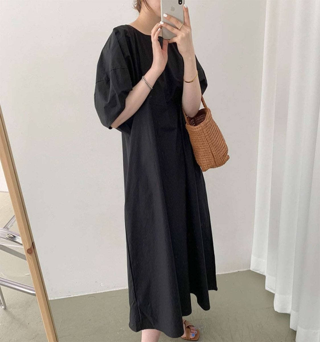 パフスリーブナチュラルラフワンピース　３色展開 - select store mirror meパフスリーブナチュラルラフワンピース　３色展開103538866mirror meselect store mirror me103538866ベージュ
