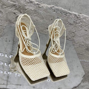 【動画あり】ロングストラップメッシュスクエアサンダル　３色展開 - select store mirror me【動画あり】ロングストラップメッシュスクエアサンダル　３色展開106235744mirror meselect store mirror me106235744ホワイト 22.5cm