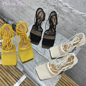 【動画あり】ロングストラップメッシュスクエアサンダル　３色展開 - select store mirror me【動画あり】ロングストラップメッシュスクエアサンダル　３色展開106235744mirror meselect store mirror me106235744ホワイト 22.5cm
