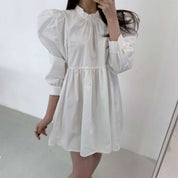 パフスリーブハイネックミニ丈ワンピース　３色展開 - select store mirror meパフスリーブハイネックミニ丈ワンピース　３色展開111495318mirror meselect store mirror me111495318ホワイト