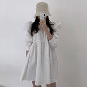 パフスリーブハイネックミニ丈ワンピース　３色展開 - select store mirror meパフスリーブハイネックミニ丈ワンピース　３色展開111495318mirror meselect store mirror me111495318ホワイト