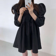 パフスリーブハイネックミニ丈ワンピース　３色展開 - select store mirror meパフスリーブハイネックミニ丈ワンピース　３色展開111495318mirror meselect store mirror me111495318ホワイト