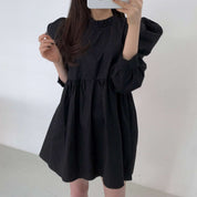 パフスリーブハイネックミニ丈ワンピース　３色展開 - select store mirror meパフスリーブハイネックミニ丈ワンピース　３色展開111495318mirror meselect store mirror me111495318ホワイト