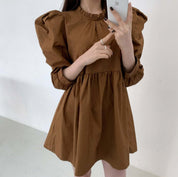 パフスリーブハイネックミニ丈ワンピース　３色展開 - select store mirror meパフスリーブハイネックミニ丈ワンピース　３色展開111495318mirror meselect store mirror me111495318ホワイト