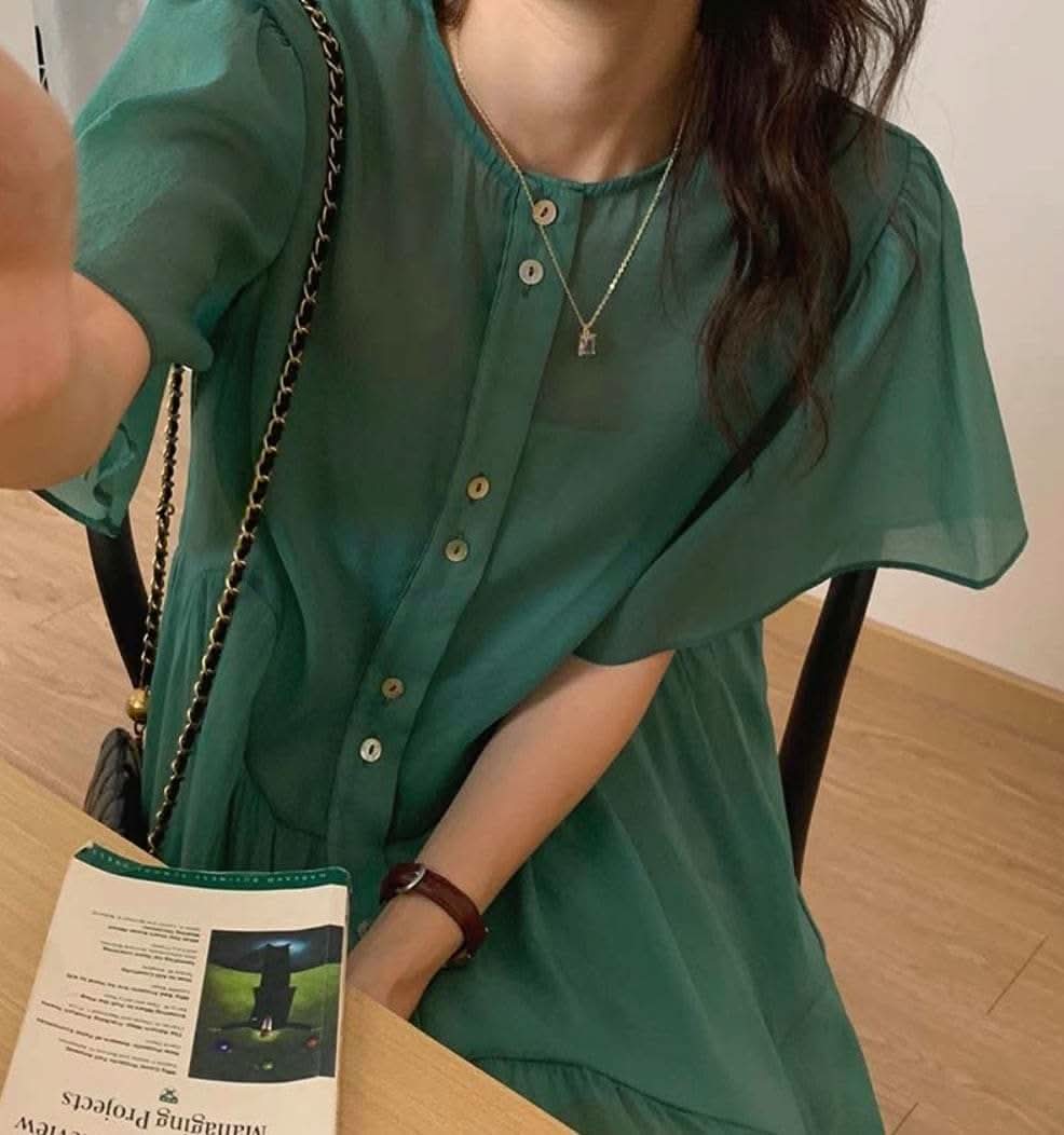 ＜キャミソール付き＞シースルーシフォンノーカラーワンピース　３色展開 - select store mirror me＜キャミソール付き＞シースルーシフォンノーカラーワンピース　３色展開132624805mirror meselect store mirror me132624805イエロー