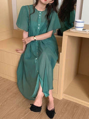 ＜キャミソール付き＞シースルーシフォンノーカラーワンピース　３色展開 - select store mirror me＜キャミソール付き＞シースルーシフォンノーカラーワンピース　３色展開132624805mirror meselect store mirror me132624805イエロー