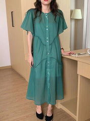 ＜キャミソール付き＞シースルーシフォンノーカラーワンピース　３色展開 - select store mirror me＜キャミソール付き＞シースルーシフォンノーカラーワンピース　３色展開132624805mirror meselect store mirror me132624805イエロー