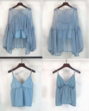 【動画あり】キャミソール付き！アシンメトリーフレアシフォンブラウス　３色展開 - select store mirror me【動画あり】キャミソール付き！アシンメトリーフレアシフォンブラウス　３色展開142242199mirror meselect store mirror me142242199ホワイト