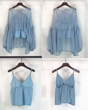 【動画あり】キャミソール付き！アシンメトリーフレアシフォンブラウス　３色展開 - select store mirror me【動画あり】キャミソール付き！アシンメトリーフレアシフォンブラウス　３色展開142242199mirror meselect store mirror me142242199ホワイト