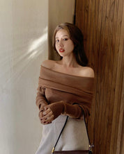 【動画あり】セクシーオフショルダーロングスリーブニット　３色展開 - select store mirror me【動画あり】セクシーオフショルダーロングスリーブニット　３色展開147047180mirror meselect store mirror me147047180ベージュ