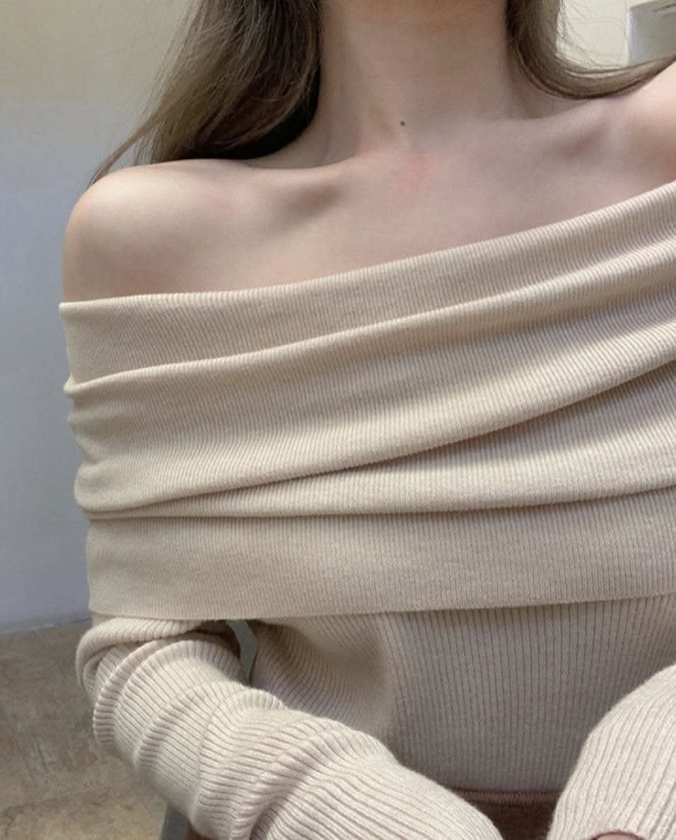 【動画あり】セクシーオフショルダーロングスリーブニット　３色展開 - select store mirror me【動画あり】セクシーオフショルダーロングスリーブニット　３色展開147047180mirror meselect store mirror me147047180ベージュ