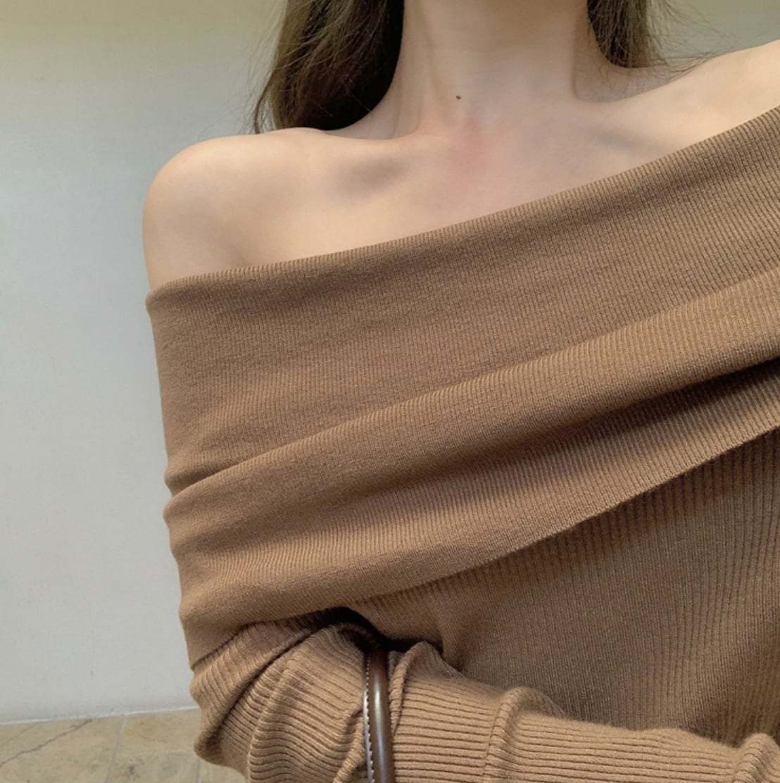 【動画あり】セクシーオフショルダーロングスリーブニット　３色展開 - select store mirror me【動画あり】セクシーオフショルダーロングスリーブニット　３色展開147047180mirror meselect store mirror me147047180ベージュ