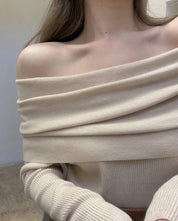 【動画あり】セクシーオフショルダーロングスリーブニット　３色展開 - select store mirror me【動画あり】セクシーオフショルダーロングスリーブニット　３色展開147047180mirror meselect store mirror me147047180ベージュ