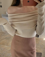 【動画あり】セクシーオフショルダーロングスリーブニット　３色展開 - select store mirror me【動画あり】セクシーオフショルダーロングスリーブニット　３色展開147047180mirror meselect store mirror me147047180ベージュ