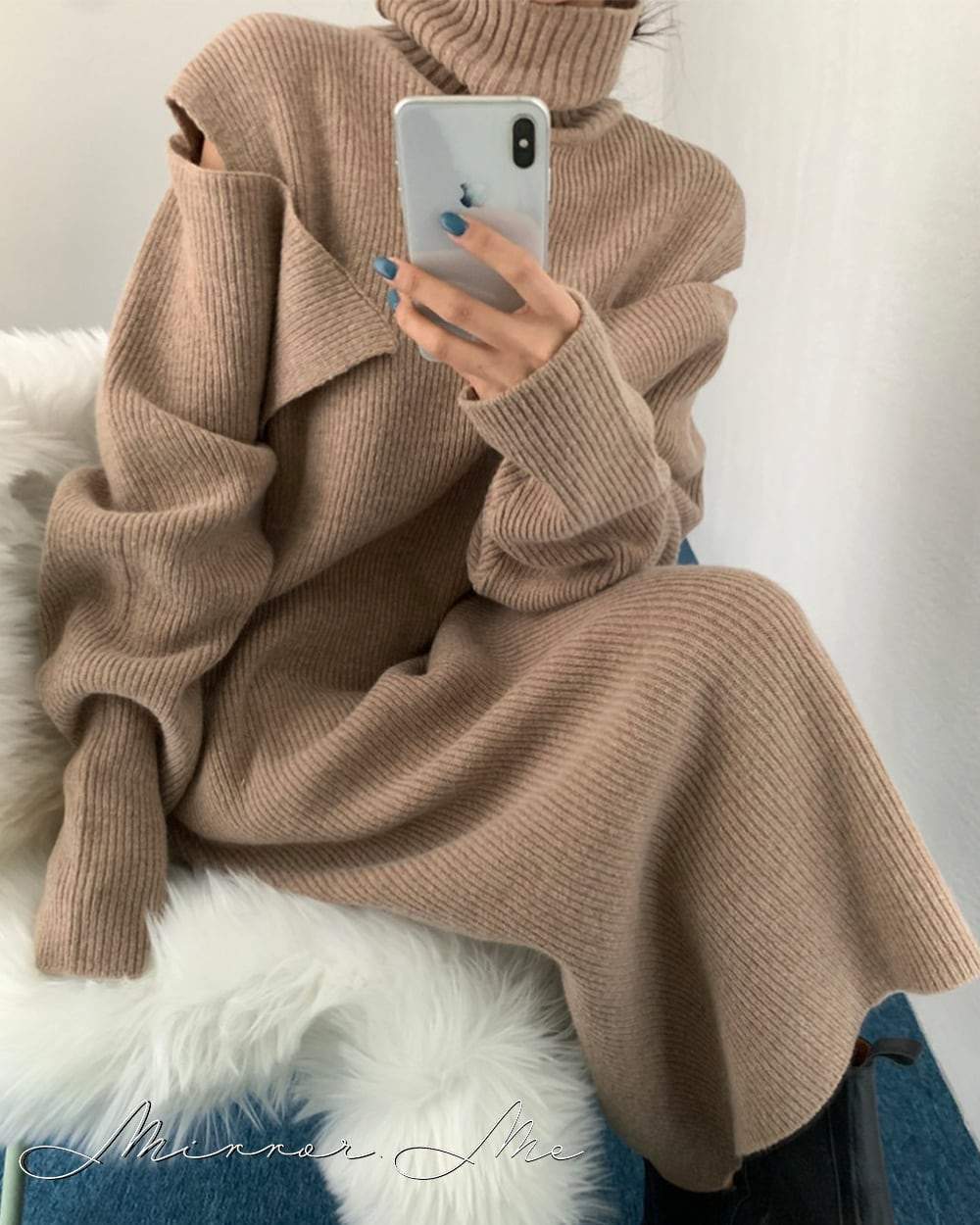 【動画あり】ショルダーカットボリュームニットワンピース　３色展開 - select store mirror me【動画あり】ショルダーカットボリュームニットワンピース　３色展開147572412mirror meselect store mirror me147572412オフホワイト