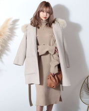 【動画あり】ショルダーカットボリュームニットワンピース　３色展開 - select store mirror me【動画あり】ショルダーカットボリュームニットワンピース　３色展開147572412mirror meselect store mirror me147572412オフホワイト