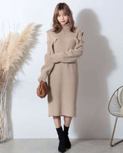【動画あり】ショルダーカットボリュームニットワンピース　３色展開 - select store mirror me【動画あり】ショルダーカットボリュームニットワンピース　３色展開147572412mirror meselect store mirror me147572412オフホワイト