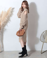 【動画あり】ショルダーカットボリュームニットワンピース　３色展開 - select store mirror me【動画あり】ショルダーカットボリュームニットワンピース　３色展開147572412mirror meselect store mirror me147572412オフホワイト