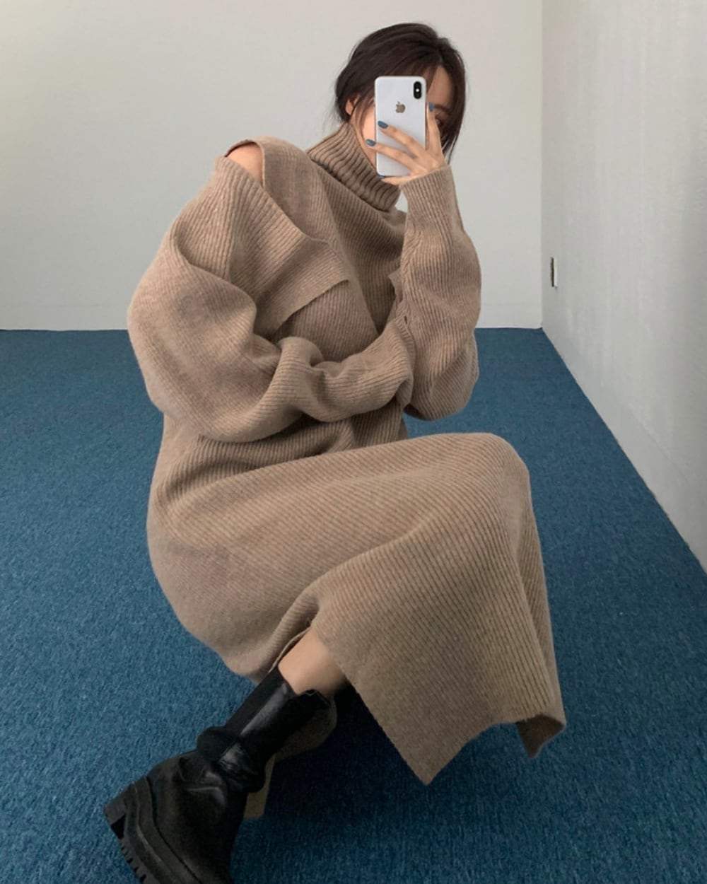 【動画あり】ショルダーカットボリュームニットワンピース　３色展開 - select store mirror me【動画あり】ショルダーカットボリュームニットワンピース　３色展開147572412mirror meselect store mirror me147572412オフホワイト
