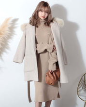 【動画あり】ショルダーカットボリュームニットワンピース　３色展開 - select store mirror me【動画あり】ショルダーカットボリュームニットワンピース　３色展開147572412mirror meselect store mirror me147572412オフホワイト