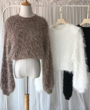【動画あり】モヘアデザインランタンスリーブニット　３色展開 - select store mirror me【動画あり】モヘアデザインランタンスリーブニット　３色展開153431481mirror meselect store mirror me153431481ホワイト
