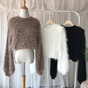 【動画あり】モヘアデザインランタンスリーブニット　３色展開 - select store mirror me【動画あり】モヘアデザインランタンスリーブニット　３色展開153431481mirror meselect store mirror me153431481ホワイト