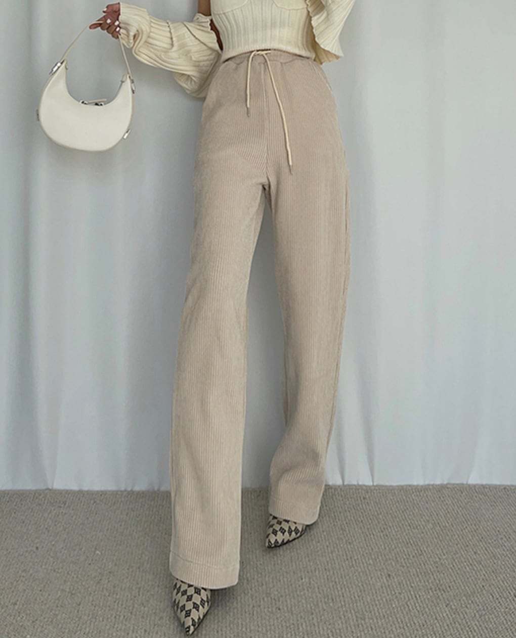 コーデュロイハイウエストパンツ　３色展開 - select store mirror meコーデュロイハイウエストパンツ　３色展開160192419mirror meselect store mirror me160192419ベージュ XS