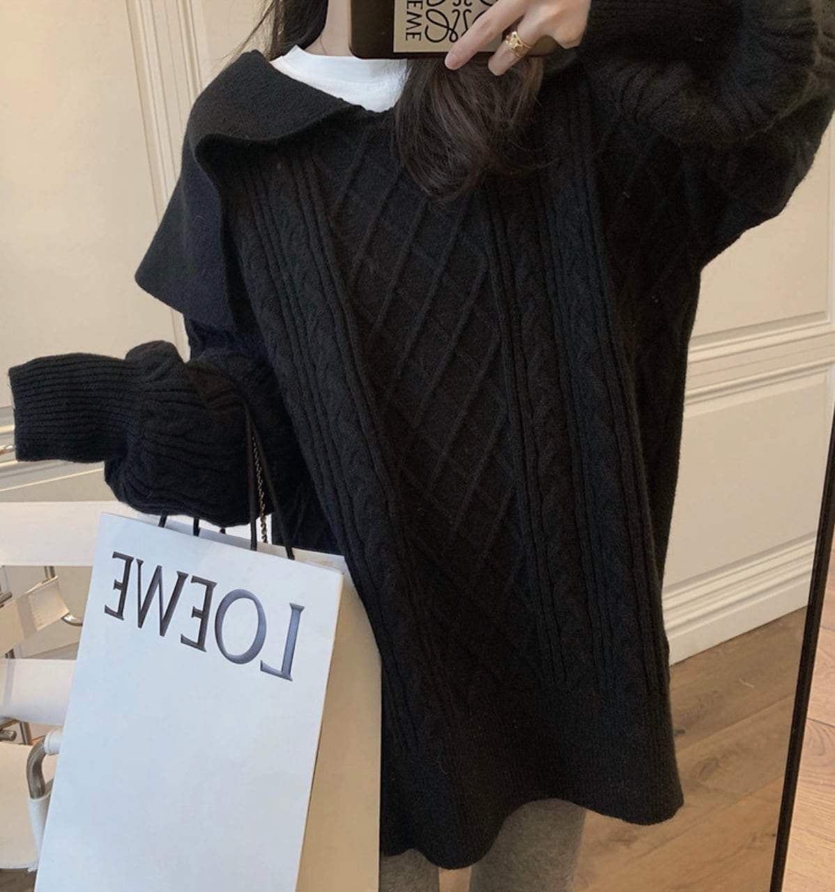 【動画あり】ビッグカラーアーガイルデザインニット　３色展開 - select store mirror me【動画あり】ビッグカラーアーガイルデザインニット　３色展開160877456mirror meselect store mirror me160877456ネイビー