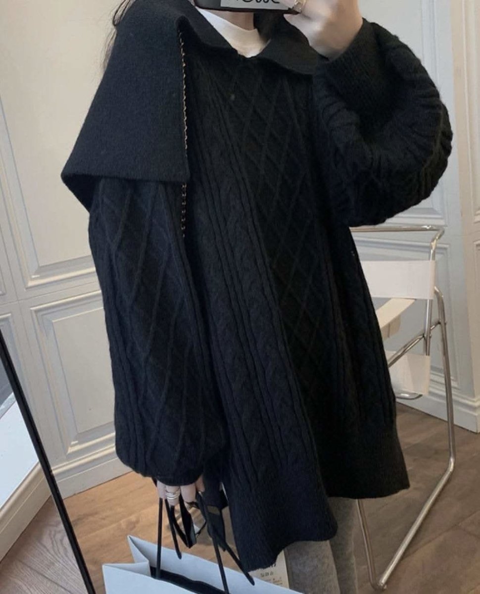 【動画あり】ビッグカラーアーガイルデザインニット　３色展開 - select store mirror me【動画あり】ビッグカラーアーガイルデザインニット　３色展開160877456mirror meselect store mirror me160877456ネイビー
