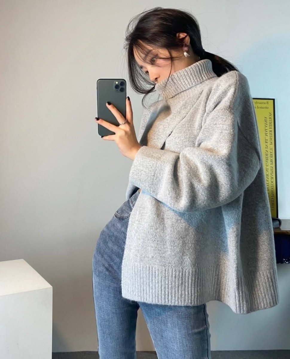 【上質ウール】タートルネックフロントスリットニット　３色展開 - select store mirror me【上質ウール】タートルネックフロントスリットニット　３色展開162065595mirror meselect store mirror me162065595ホワイト