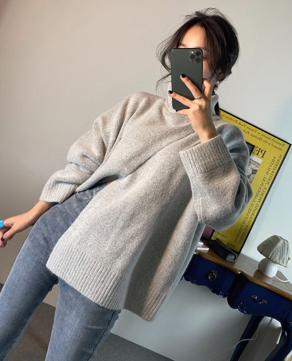 【上質ウール】タートルネックフロントスリットニット　３色展開 - select store mirror me【上質ウール】タートルネックフロントスリットニット　３色展開162065595mirror meselect store mirror me162065595ホワイト