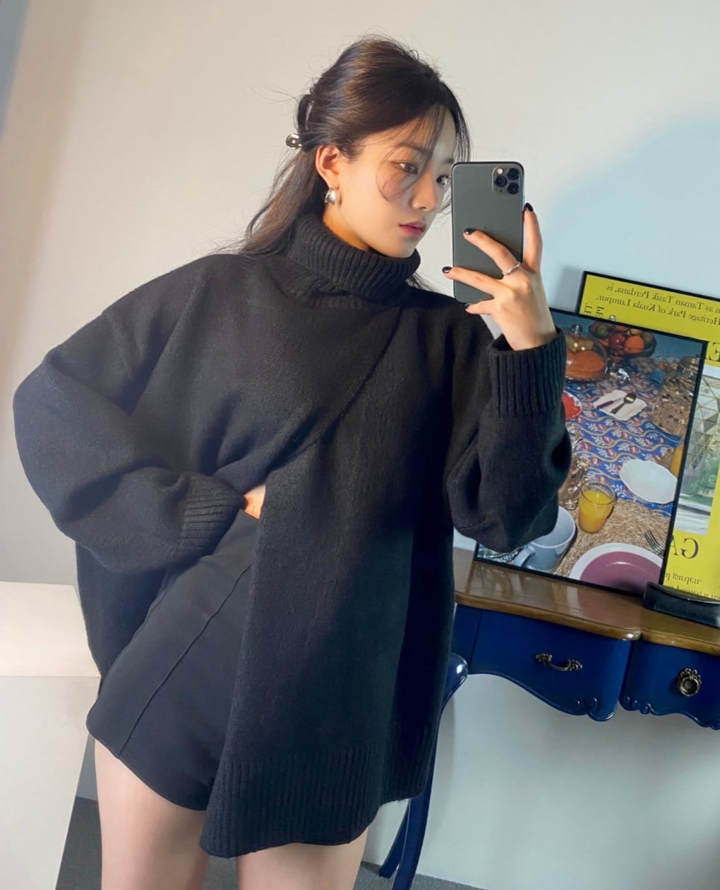 【上質ウール】タートルネックフロントスリットニット　３色展開 - select store mirror me【上質ウール】タートルネックフロントスリットニット　３色展開162065595mirror meselect store mirror me162065595ホワイト