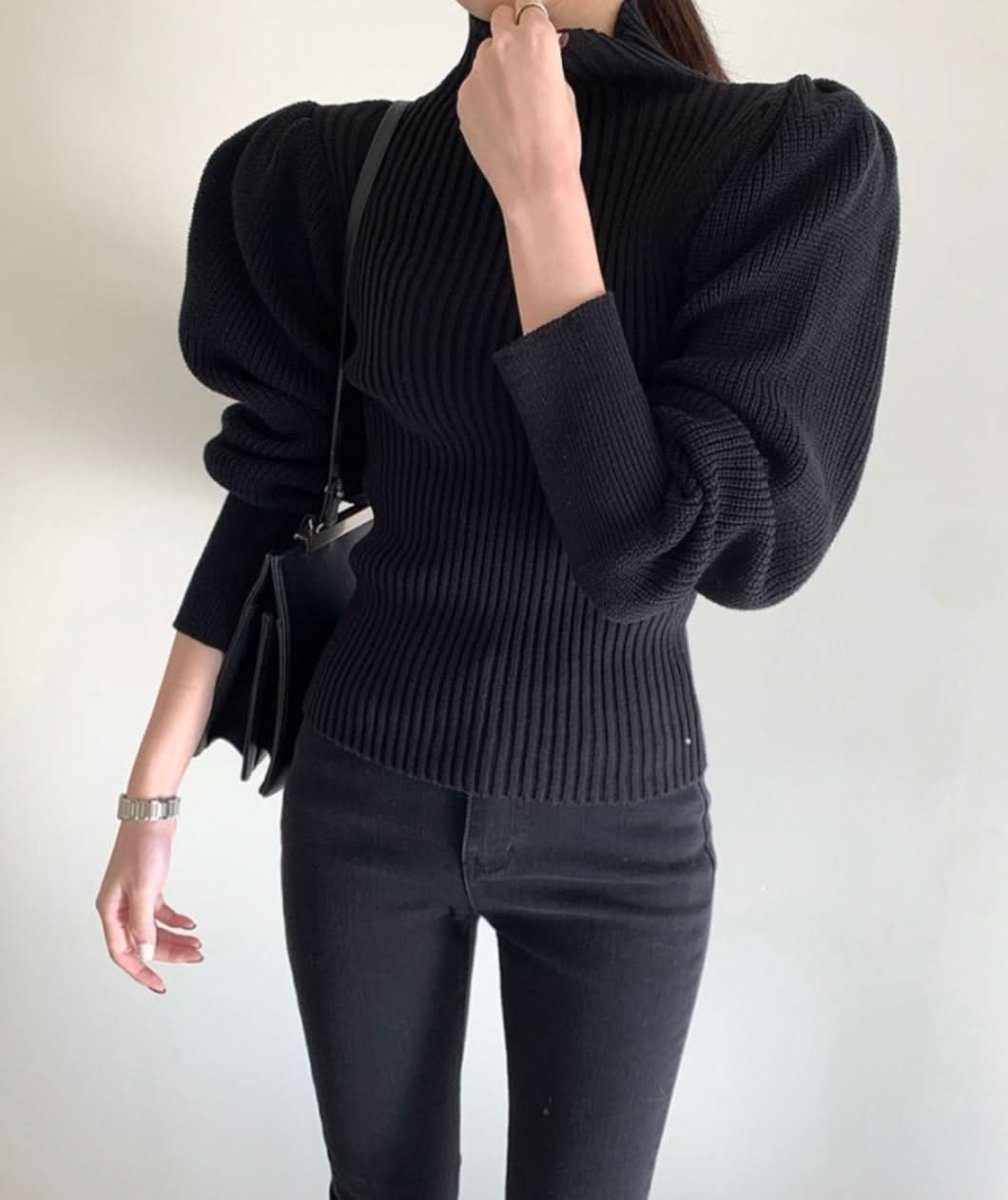 【上質ウール】タートルネック切り替えスリーブ美ラインニット　３色展開 - select store mirror me【上質ウール】タートルネック切り替えスリーブ美ラインニット　３色展開163661176mirror meselect store mirror me163661176ホワイト
