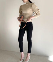 【上質ウール】タートルネック切り替えスリーブ美ラインニット　３色展開 - select store mirror me【上質ウール】タートルネック切り替えスリーブ美ラインニット　３色展開163661176mirror meselect store mirror me163661176ホワイト