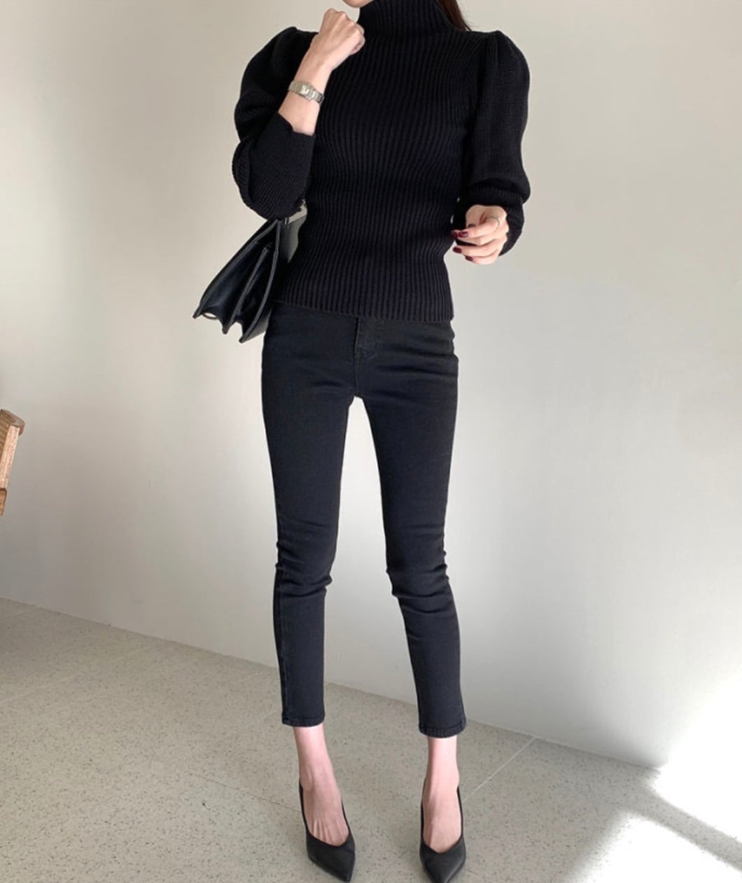【上質ウール】タートルネック切り替えスリーブ美ラインニット　３色展開 - select store mirror me【上質ウール】タートルネック切り替えスリーブ美ラインニット　３色展開163661176mirror meselect store mirror me163661176ホワイト