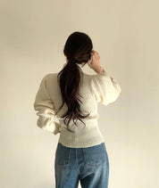 【上質ウール】タートルネック切り替えスリーブ美ラインニット　３色展開 - select store mirror me【上質ウール】タートルネック切り替えスリーブ美ラインニット　３色展開163661176mirror meselect store mirror me163661176ホワイト
