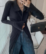 ＜インスタグラマー様ご愛用＞襟付き袖フレア切り替えリブニットワンピース　３色展開 - select store mirror me＜インスタグラマー様ご愛用＞襟付き袖フレア切り替えリブニットワンピース　３色展開164237672mirror meselect store mirror me164237672マスタード S
