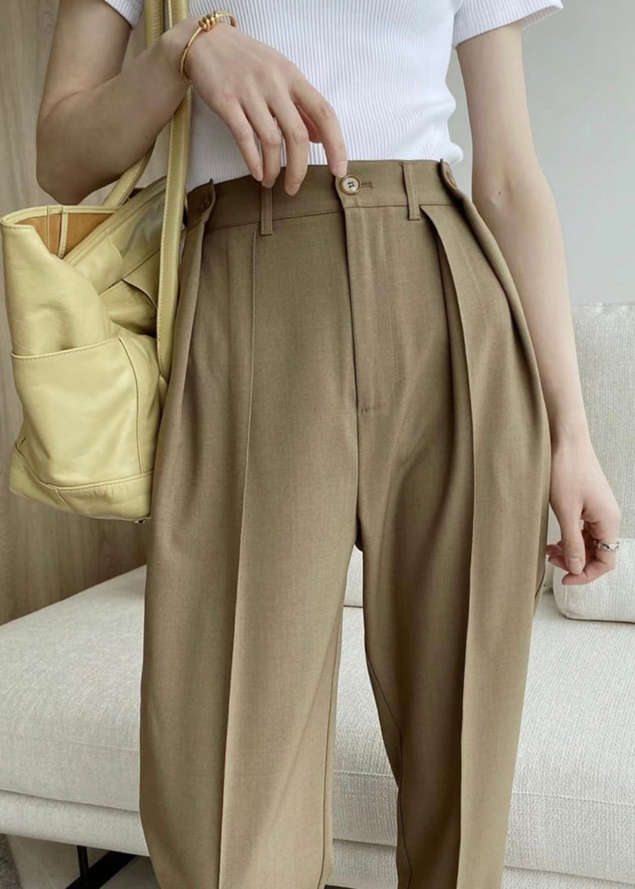 美脚ラインマニッシュタックパンツ　３色展開 - select store mirror me美脚ラインマニッシュタックパンツ　３色展開169250054mirror meselect store mirror me169250054イエローS
